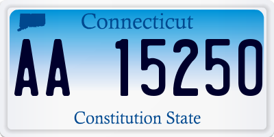 CT license plate AA15250