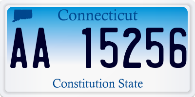 CT license plate AA15256