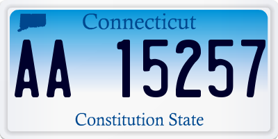 CT license plate AA15257