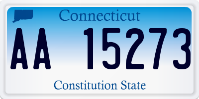 CT license plate AA15273