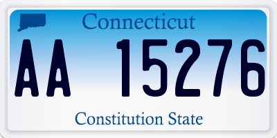 CT license plate AA15276