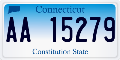 CT license plate AA15279