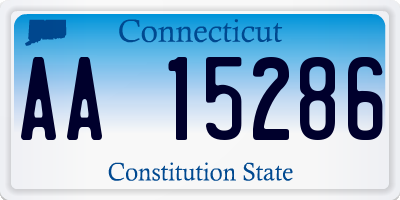 CT license plate AA15286