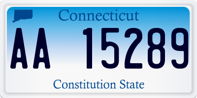 CT license plate AA15289