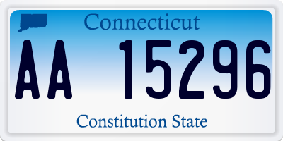 CT license plate AA15296