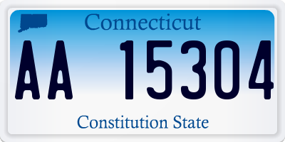 CT license plate AA15304