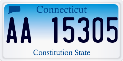 CT license plate AA15305