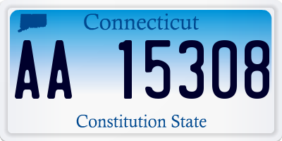 CT license plate AA15308