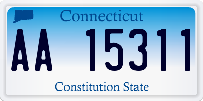 CT license plate AA15311