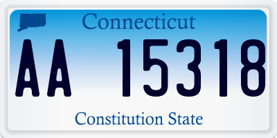 CT license plate AA15318