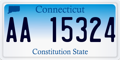 CT license plate AA15324