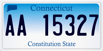 CT license plate AA15327