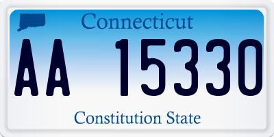 CT license plate AA15330