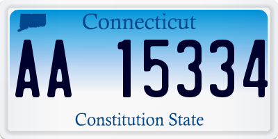 CT license plate AA15334