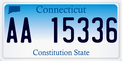 CT license plate AA15336