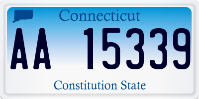 CT license plate AA15339