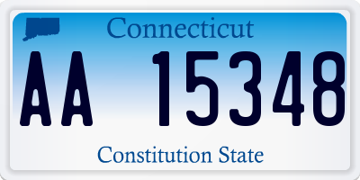 CT license plate AA15348