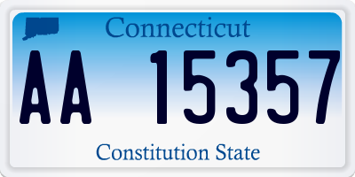 CT license plate AA15357