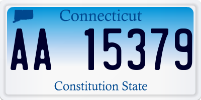 CT license plate AA15379