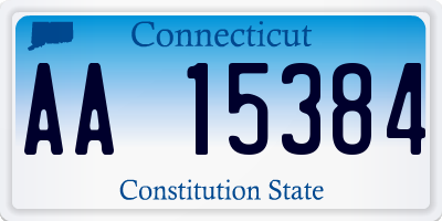 CT license plate AA15384