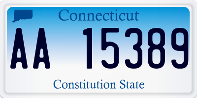 CT license plate AA15389