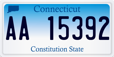 CT license plate AA15392