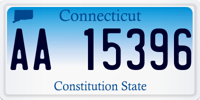 CT license plate AA15396