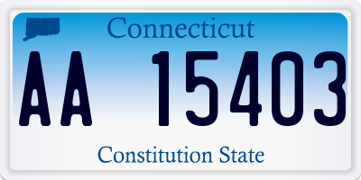 CT license plate AA15403