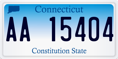 CT license plate AA15404