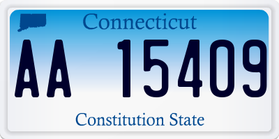 CT license plate AA15409