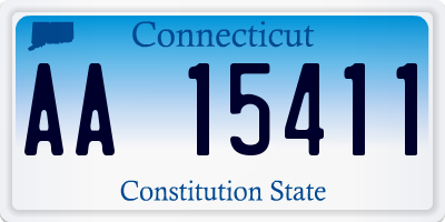 CT license plate AA15411