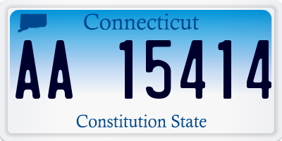 CT license plate AA15414