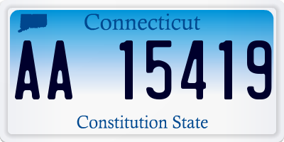 CT license plate AA15419