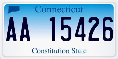 CT license plate AA15426