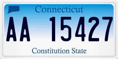 CT license plate AA15427