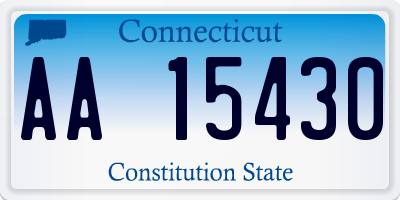 CT license plate AA15430