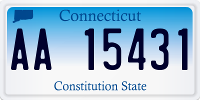 CT license plate AA15431