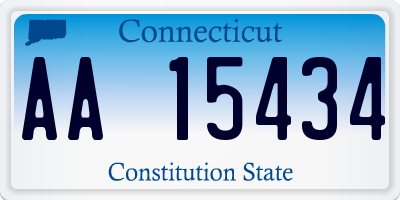 CT license plate AA15434