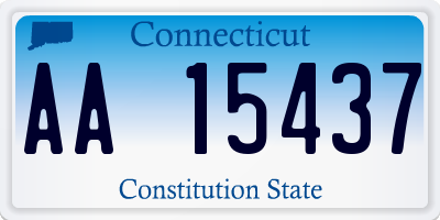 CT license plate AA15437