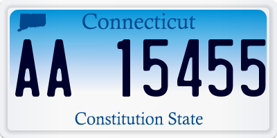 CT license plate AA15455