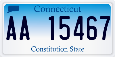 CT license plate AA15467