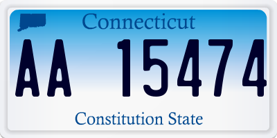 CT license plate AA15474