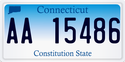 CT license plate AA15486