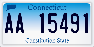 CT license plate AA15491