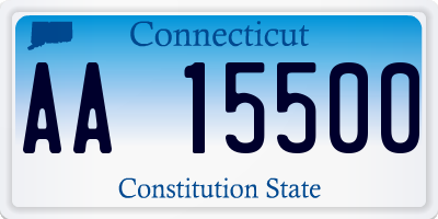 CT license plate AA15500