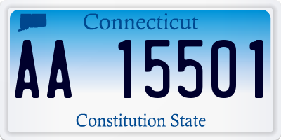 CT license plate AA15501