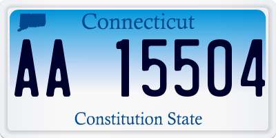 CT license plate AA15504