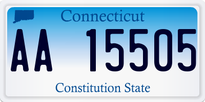 CT license plate AA15505