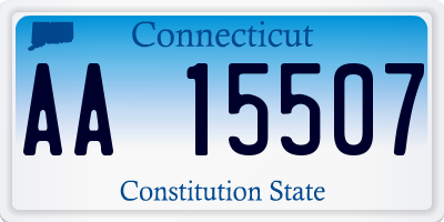 CT license plate AA15507