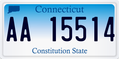 CT license plate AA15514